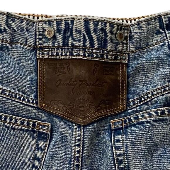 Vintage Weathered Blues Acid Wash Mini Skirt - Picture 3 of 6